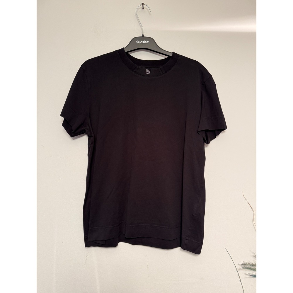 GIVENCHY Womens Black Cotton 4G Logo Embroidered Crewneck T-Shirt Size M - Picture 2 of 10